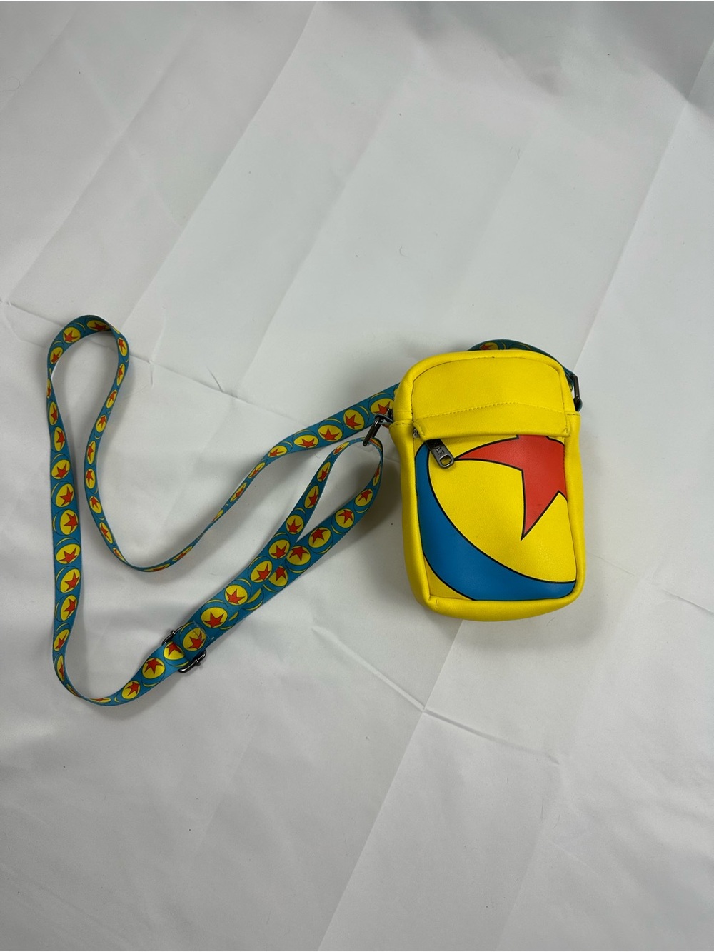 Bright Yellow Star Accent Crossbody Phone Bag